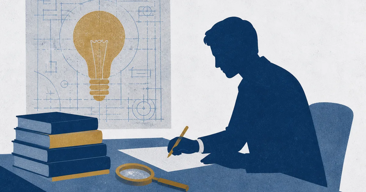 Law student with a technical background reviewing patent documents